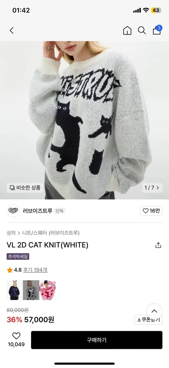 고양이 니트